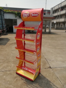 Tùy Chỉnh Cửa Hàng Bán Lẻ Cửa Hàng Kim Loại Tầng Kệ Đứng Sản Phẩm 5 Dây Giỏ Kẹo Đẻ Khoai Tây Chip Hiển Thị Giá - Product Image 4