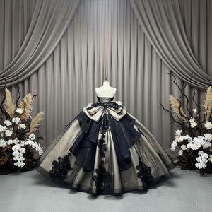 <span class=keywords><strong>Abiti</strong></span> Quinceanera 15 Anni Moderni Vintage Ricamati con Fiori di Cristallo e Fiocco in Chiffon e Pizzo, Abito da Ballo da <span class=keywords><strong>Donna</strong></span> per Feste, Stile <span class=keywords><strong>Principessa</strong></span> - Product Image 4