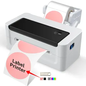 Impresora térmica de código de barras 4x6 con etiqueta de envío Bluetooth, máquina impresora de pegatinas impermeable de 110mm para pequeñas empresas
