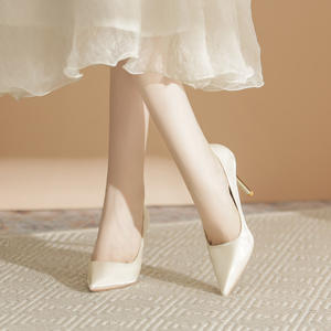 Escarpins classiques <span class=keywords><strong>de</strong></span> <span class=keywords><strong>mariée</strong></span> pour femmes, chaussures à talons hauts, aiguilles, - Product Image 3