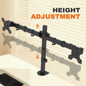 حامل شاشة مزدوج KHCOOHOO بآلية رفع ODM لشاشات 13-27 بوصة، يتحمل 9 كجم لكل ذراع، قابل للتعديل والدوران <span class=keywords><strong>360</strong></span> درجة، مصنوع من الفولاذ - Product Image 4