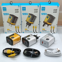 Cargadores para Celular con Enchufe para Reino Unido, Estados Unidos y Europa, 120w, Doble USB Tipo C PD, Carga Rápida, Cargador de Pared para Móviles iPhone 18, 17, 16
