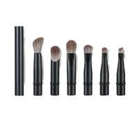 Ensemble de 6 mini pinceaux de maquillage multifonctionnels avec boîte en plastique