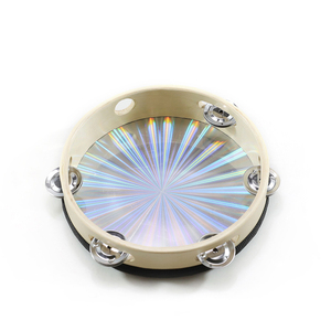 Venta al por mayor intermitente niños pandereta 6/8 pulgadas Orff instrumento de percusión banda <span class=keywords><strong>acompañamiento</strong></span> pandereta de madera - Product Image 3