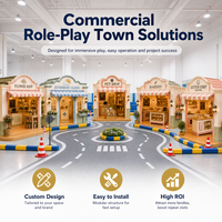 Maison de jeu intérieure commerciale avec comptoirs et étagères, conforme aux normes d'exportation, pour centre de divertissement familial