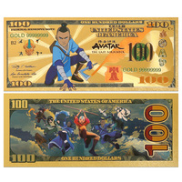 Billet de banque souvenir en plastique avec feuille d'or, thème dessin animé et série télévisée classique, objet de collection