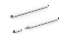 Stylet tactile magnétique capacitif passif en métal, design 3-en-1, pointe remplaçable, 14 cm de long, universel pour tablettes Android