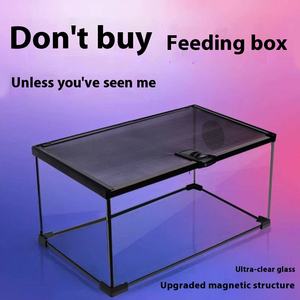 Modernes ökologisches Aquarium <span class=keywords><strong>Terrarium</strong></span> für Reptilien Glas Regenwald Haustier Lebensraum mit Druckknopf verschluss Boxed - Product Image 5