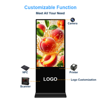 Écran LED sur pied pour affichage commercial, 43, 49, 55, 65 pouces, écran LCD publicitaire, moniteur, lecteur d'affichage numérique, kiosque, centre commercial