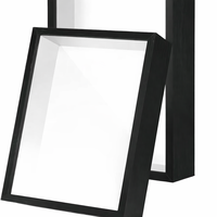 Nouvelle Arrivée Cadre Photo Boîte à Ombre en Bois Noir Profondeur 3cm Tailles 5x7 8x10 16x20 A3 A4 Protection UV