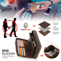 Organizador de Documentos de Viaje, Cartera de Pasaporte de Cuero de Grano Completo con Protección RFID, Portaplumas, Correa de Muñeca y Compartimento para AirTag, para Viajes de Negocios Diarios