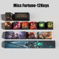 120 Desain Set Keycaps Gaming 12 Tombol PBT Heat Sublimated Profil OEM Tema League of Legends LOL