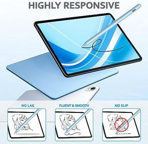 Penna Stilo Universale Ricaricabile Blu in Plastica per Schermi Touch di Tablet/Telefoni Android, iOS, <span class=keywords><strong>Apple</strong></span>/iPad - Product Image 2