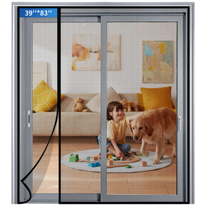 Màn hình cửa từ, Kích thước màn hình 39 "x 83", Rèm Lưới Thú Cưng, lưới nam châm nặng, màu đen, được sử dụng cho cửa - Product Image 1