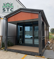 Maisons préfabriquées, maison-conteneur 20 pieds, toit en A, mini-maisons, toilettes portables personnalisables pour les chantiers de construction en plein air