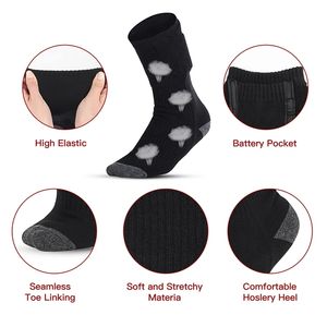 2025 Hot Feet Chaussettes thermiques Chaussettes de ski chauffantes électriques à piles à bas prix - Product Image 4