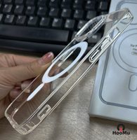 Étui de téléphone transparent en TPU antichoc avec charge sans fil pour 17/16/15/14