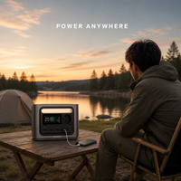 Station d'alimentation portable GenDome GO300 288Wh LiFePO4, générateur solaire 300W avec prise AC à onde sinusoïdale pure, pour camping et alimentation de secours d'urgence