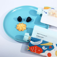 Pochette à bec debout pour boissons, emballage de nourriture pour bébé réutilisable pour jus et gelée