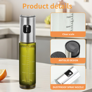 Botellas de vidrio para aceite de cocina con logotipo personalizado, botella pulverizadora de aceite de oliva para cocinar - Product Image 3