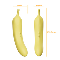 Masajeador femenino de punto G amarillo plátano, juguete sexual para adultos, consolador de silicona, VIBRADOR ELÉCTRICO vaginal, juguete sexual femenino