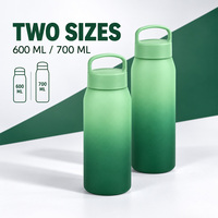 Bouteille shaker en plastique en gros avec poignée 600ml 700ml pour protéines, idéale pour la gym, le fitness et les sports de plein air