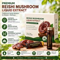 Extrait liquide de champignon Reishi 10ml flacon Complément alimentaire naturel à base de plantes Fabricant OEM ODM