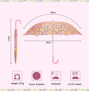 Paraguas de seguridad para niños, paraguas personalizados para niños al por mayor, paraguas de 19 pulgadas con diseño lindo y logotipo personalizado. - Product Image 4