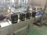 Huile d'olive 20lt 4 têtes automatique 20 litres bouteille d'huile de palme remplissage et bouchage machine à sceller avec convoyeur