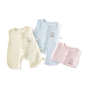 <b>Baby</b> Bodysuit Infant Summer Romper <b>Vest</b> Thin Knitted Unisex Regenerated Cellulose Fiber <b>Newborn</b> Clothes - Product Image 5
