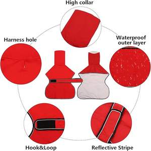 कुत्ते जैकेट शीतकालीन कुत्ते कोट और जैकेट चिंतनशील कुत्ते वर्षा कोट प्रीमियम डिजाइनर - Product Image 4