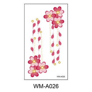 Autocollants de <span class=keywords><strong>tatouage</strong></span> corporel temporaires en papier, motif <span class=keywords><strong>fleur</strong></span> de cerisier rose, <span class=keywords><strong>petit</strong></span> design frais, tendance, pour application sur le visage, vente en gros - Product Image 5