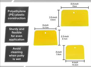 Set di raschietto per Puddy in plastica riutilizzabile di 3 dimensioni - Product Image 4