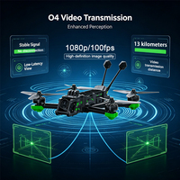 Quadricoptère FPV à châssis DC/X, haute vitesse, caméra double améliorée, vidéo 4K, lunettes optionnelles, 6S