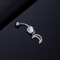 Bijoux de piercing corporel Freya Fashion, anneaux de nombril pendulants en acier chirurgical, anneaux de nombril flottants de style bohème pour femmes