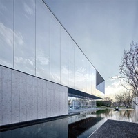 Façade mur-rideau en verre à cadre dissimulé en alliage d'aluminium, écologique et moderne, pour hôtels, villas et grands bâtiments publics