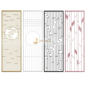 ANN006 Pantalla de habitación de acero inoxidable 304 personalizada de fábrica de diseño moderno de gama alta con revestimiento de PVD de espejo dorado multifuncional - Product Image 6