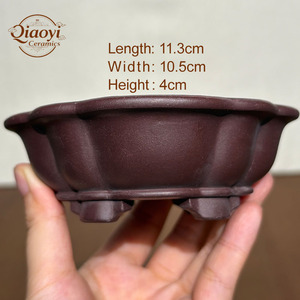 Maceta de Bonsái de <span class=keywords><strong>Arcilla</strong></span> Morada Yixing, Tallada a Mano, Transpirable, Ecológica, Duradera, Ligera, con Orificio de Drenaje, Venta al Por Mayor - Product Image 2