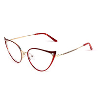 Lentes Ópticas para Mujer, Diseño de Ojos de Gato, Lentes Graduadas para Miopía e Hipermetropía, Color Morado, Verde y Azul
