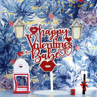 Décorations de gâteau en acrylique pour la Saint-Valentin, en forme de lettres, décorations de fête, marque OEM, fabriqué en Chine