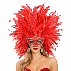 Máscara de Plumas Colorida de Inspiración Brasileña <span class=keywords><strong>para</strong></span> Niñas, <span class=keywords><strong>para</strong></span> <span class=keywords><strong>Carnaval</strong></span>, Festivales, Desfiles, Bailes y <span class=keywords><strong>Disfraces</strong></span> - Product Image 6