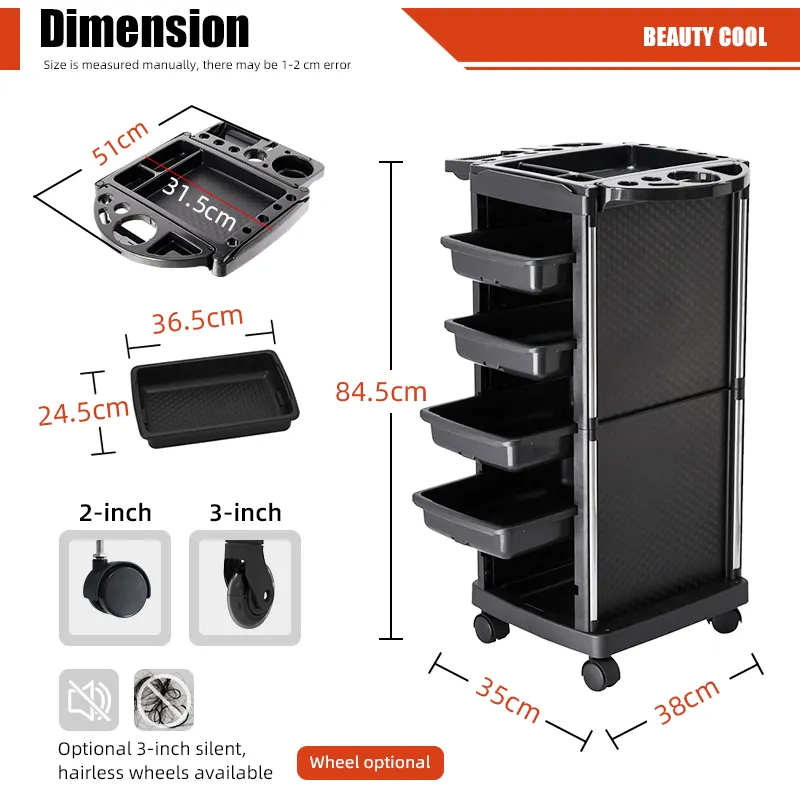 Профессиональная мебель для салона, оптовая продажа, тележка для парикмахерского салона из нержавеющей стали, Современная тележка для красоты, домашняя Больничная мастерская
