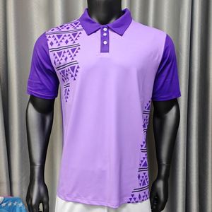 เสื้อยืดกอล์ฟแบบสวมใส่สบาย ระบายอากาศได้ดี แห้งเร็ว สำหรับเล่นกีฬา  ทรงปกติ  ลำลอง ทำงาน หรือธุรกิจ  พร้อมลายพิมพ์แบบซับลิเมชั่นเต็มตัว - Product Image 1