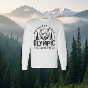 Camiseta de manga larga del Parque Nacional Olímpico Hurricane Ridge, montaña de Washington - Product Image 3