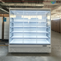 Réfrigérateur vertical à porte vitrée, refroidisseur de boissons, vitrine réfrigérée à air, machine à froid pour supermarché, OEM, vente chaude