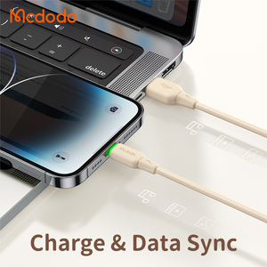 Mcdodo 474 Nhà Máy Màu Be Màu Đen 1.2M Silicone Không Đan 3A Nhanh Chóng Sạc Và Sync <span class=keywords><strong>USB</strong></span> Cáp Dữ Liệu Cho <span class=keywords><strong>iPhone</strong></span> 14 13 12 11 X XS - Product Image 6