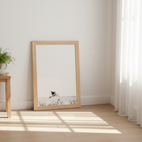 Cadre photo mural vertical Infantasie N3 18x26cm en chêne naturel MDF avec verre acrylique et support métallique