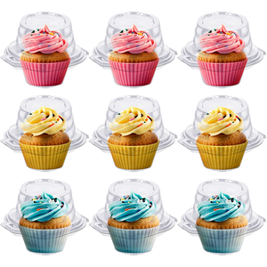 Boîte à gâteau ronde transparente personnalisée en PET pour cupcakes, boîte d'emballage longue pour gâteau roulé suisse, qualité alimentaire - Product Image 5
