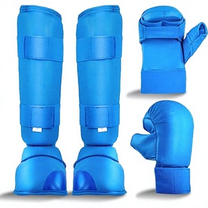 อุปกรณ์ป้องกันขาและมือถือแบบสวม WKF Karate Approved สีน้ำเงิน สำหรับฝึกศิลปะการต่อสู้ ใช้ได้ทั้งชายและหญิง ทำจากโฟม EVA ทนทาน - Product Image 1