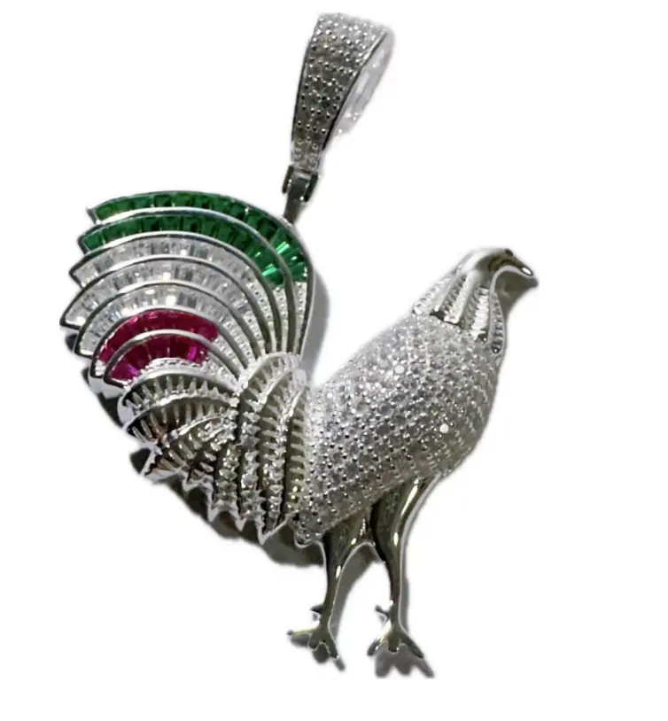 Ciondolo gallo in argento stile spagnolo gioielli fabbrica originale in Cina